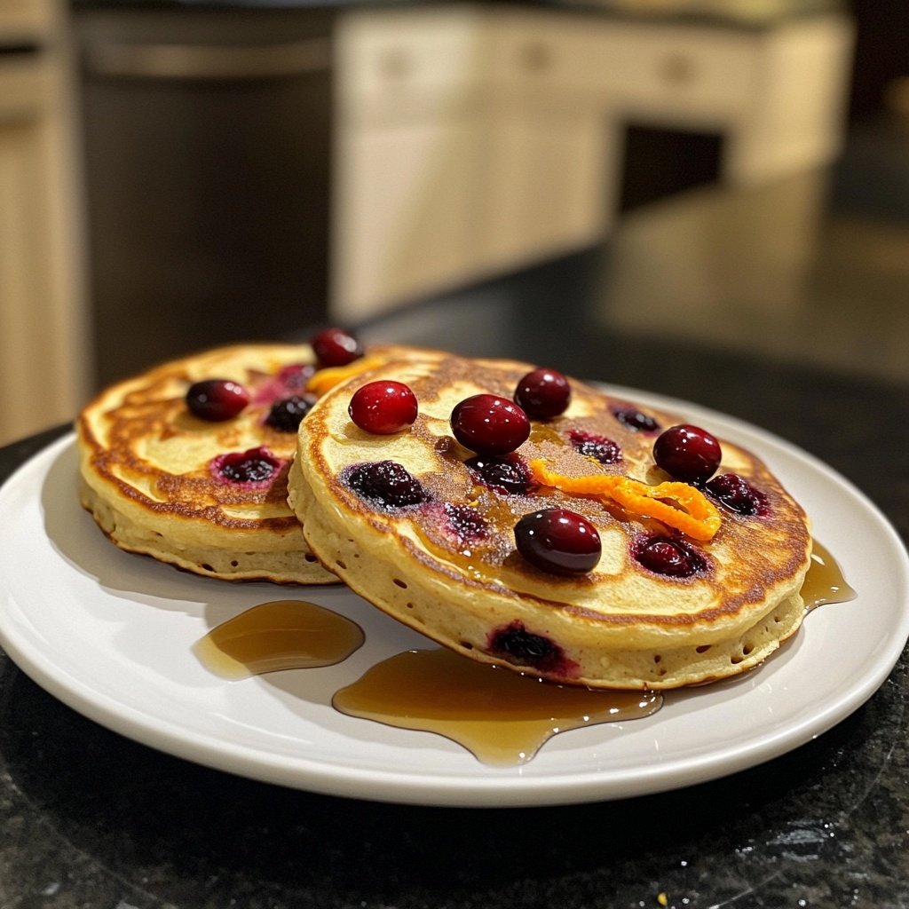 Fluffy Cranberry Orange Pancakes