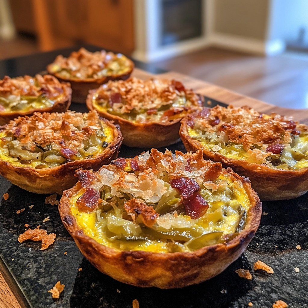 Mini Quiches with Leeks and Bacon