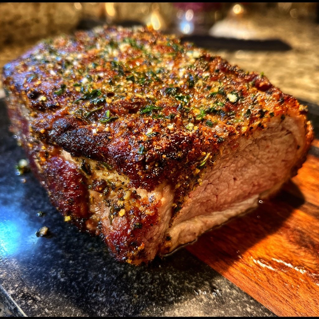 Prime Rib with Garlic Herb Crust