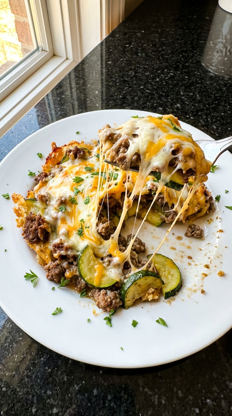Ground Beef and Zucchini Bake