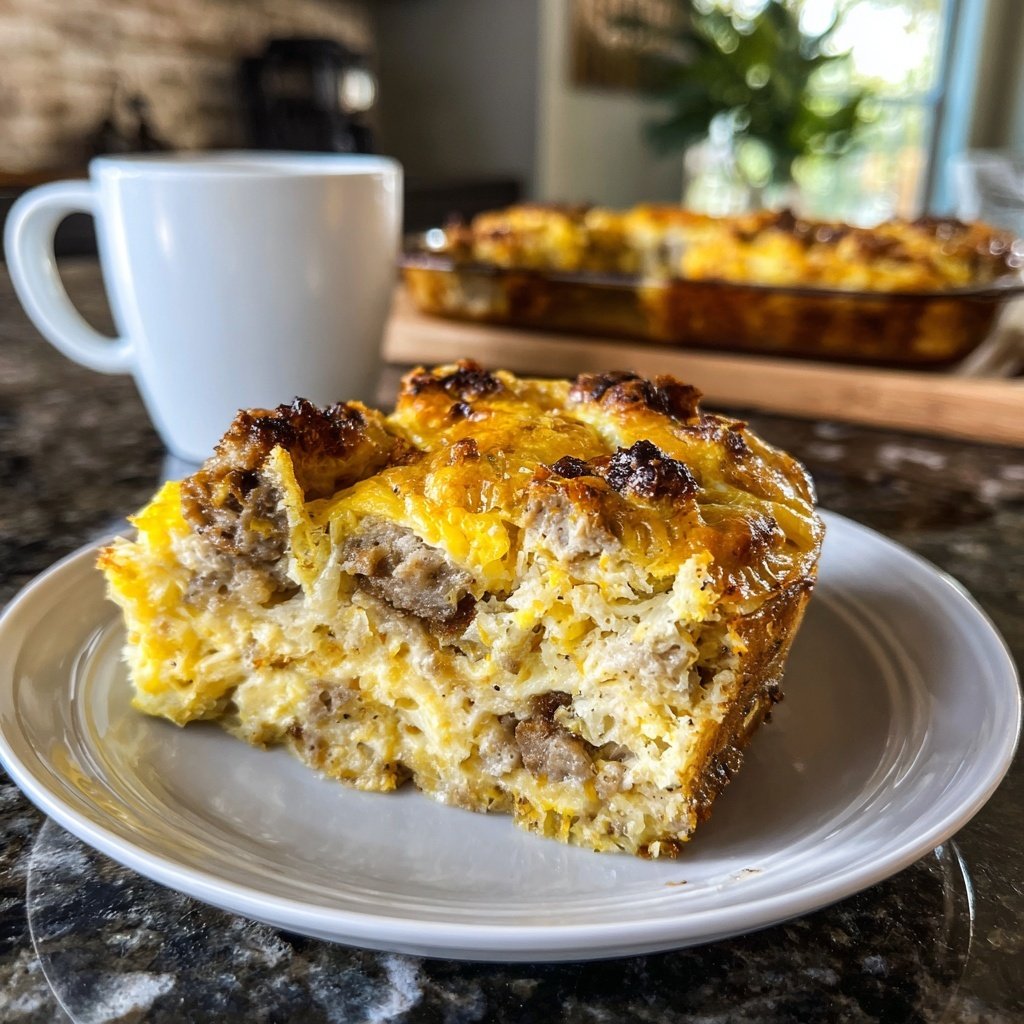 Easy Breakfast Sausage Egg Casserole