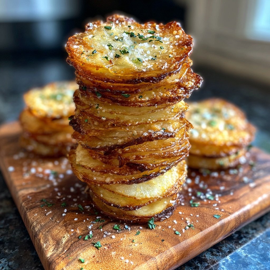 Crispy Airfryer Potato Stacks