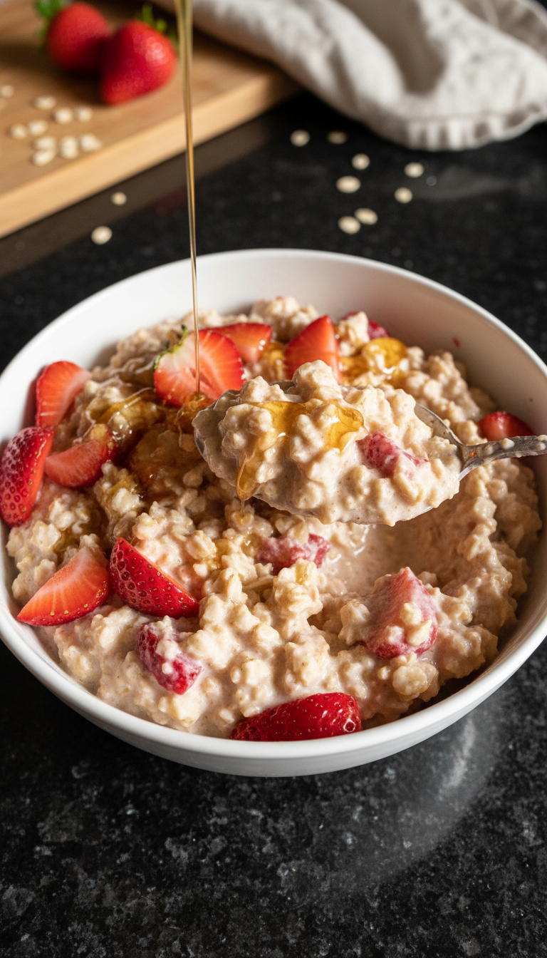 Coconut Milk Strawberry Oats