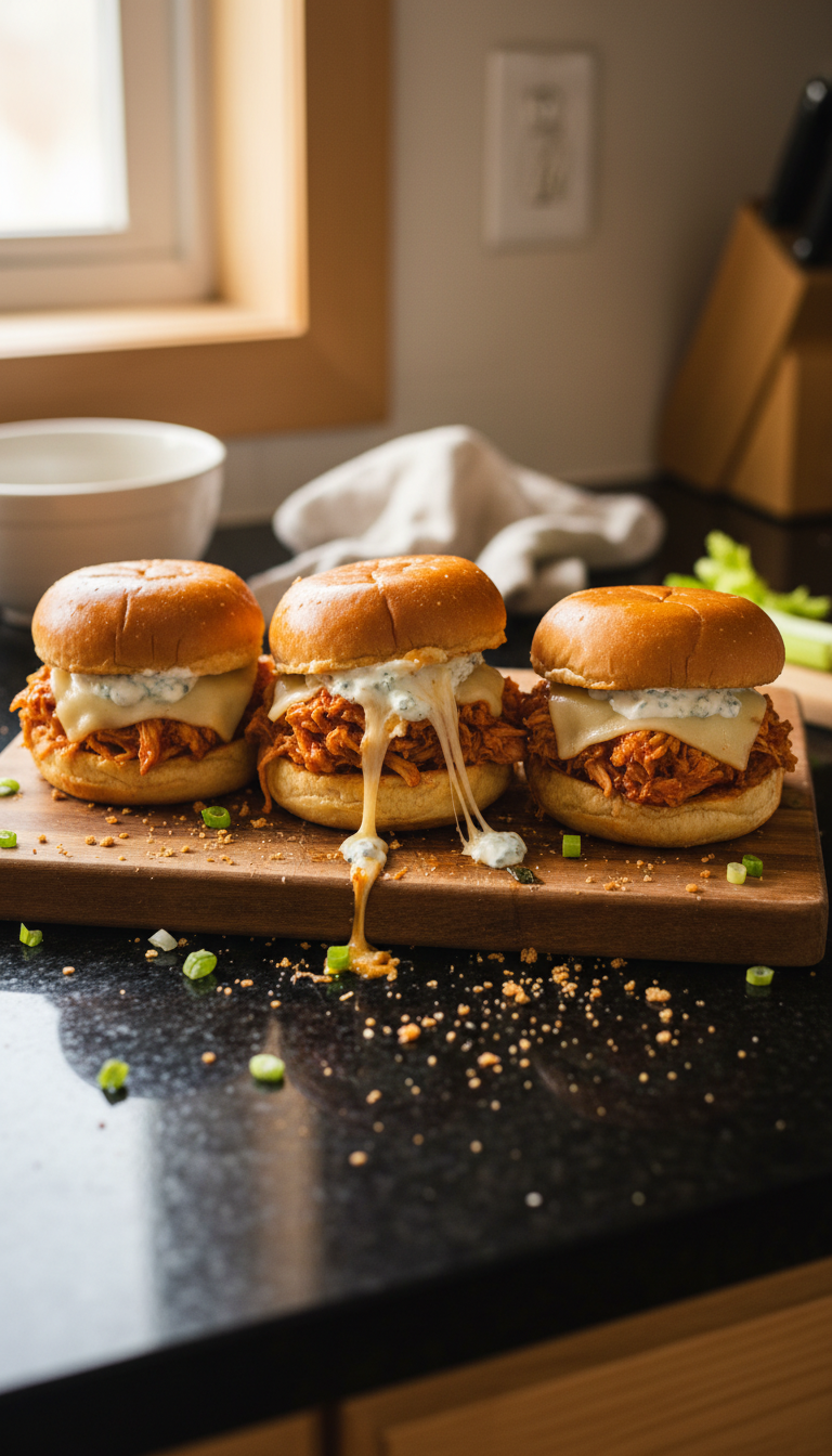 Buffalo Chicken Sliders with Ranch