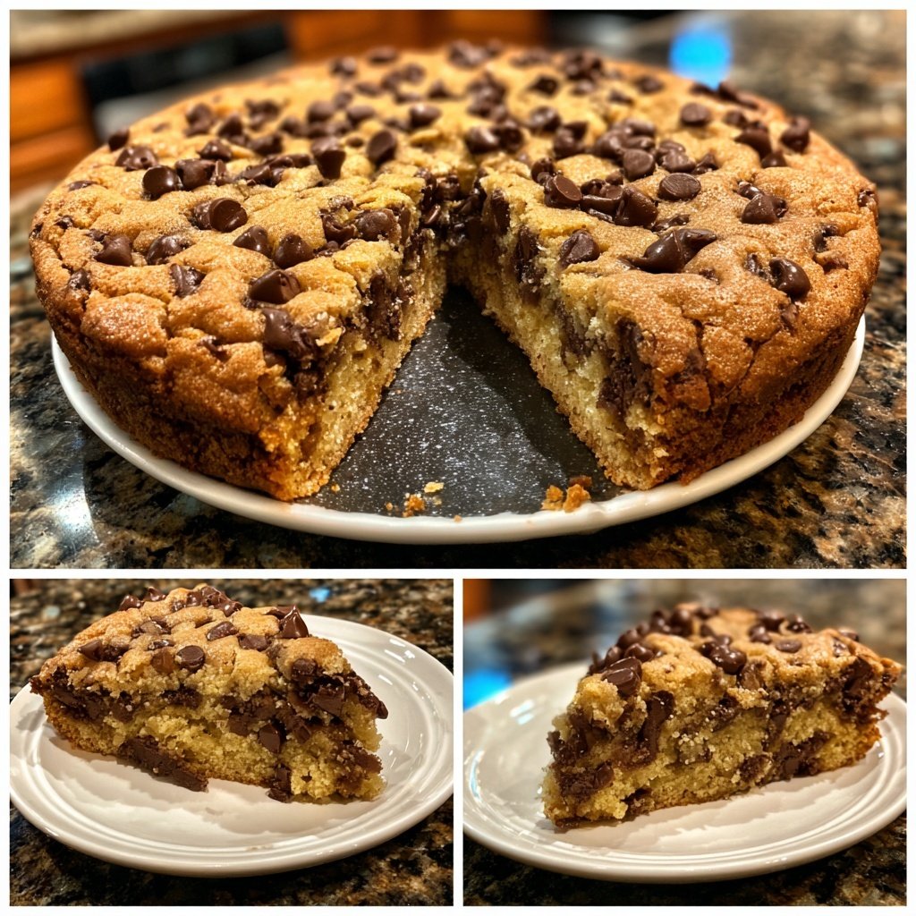 Giant Bakery-Style Chocolate Chip Cookie Cake​