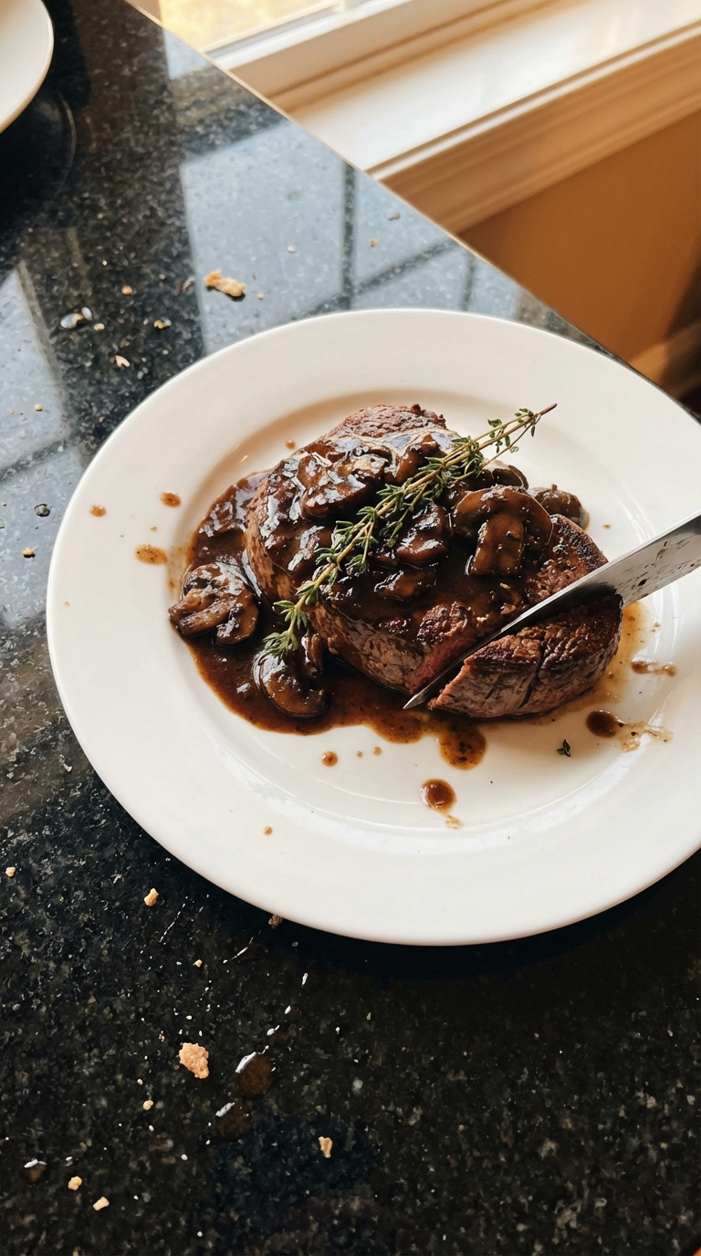 Filet Mignon with Mushroom Sauce