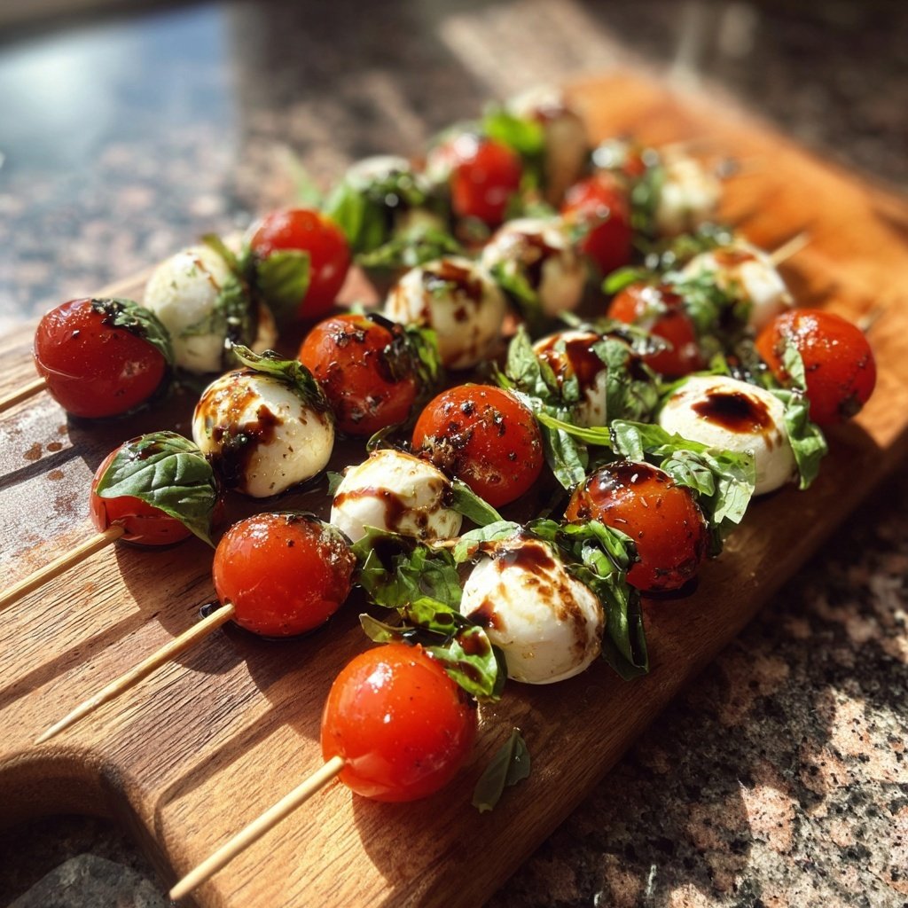Mini Caprese Skewers with Balsamic