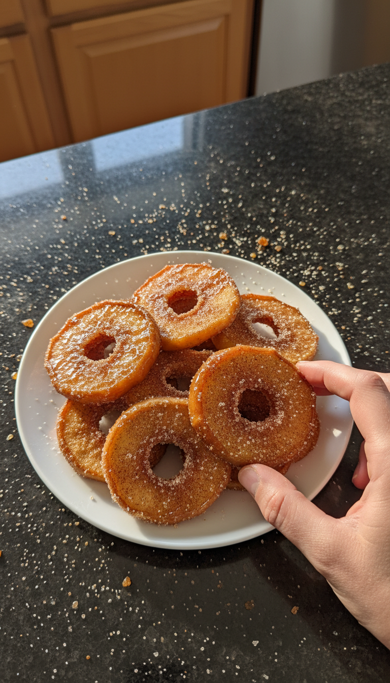 Cinnamon Sugar Candy Apple Rings