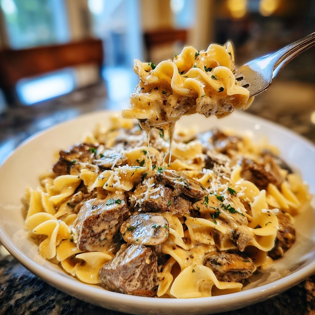 Beef Stroganoff Tender Noodles Sauce
