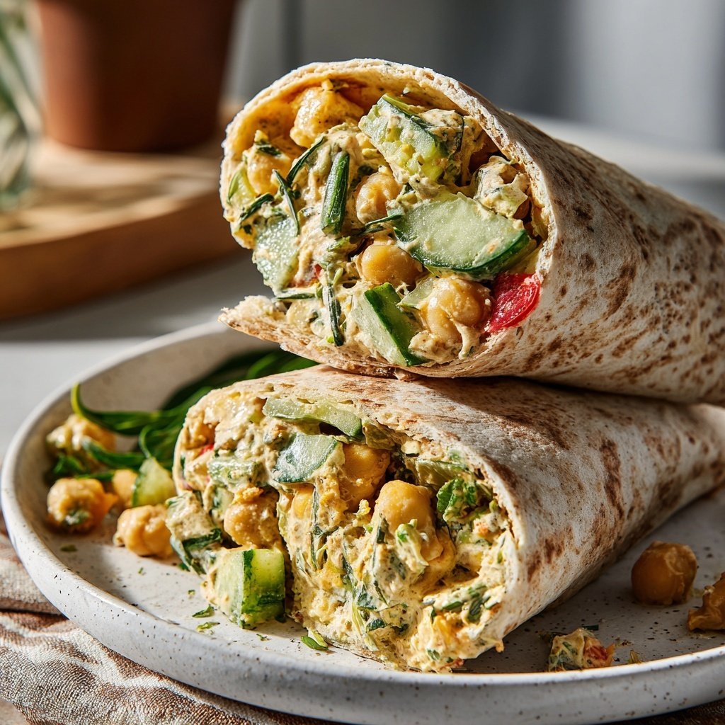 Zesty Chickpea Salad Wraps