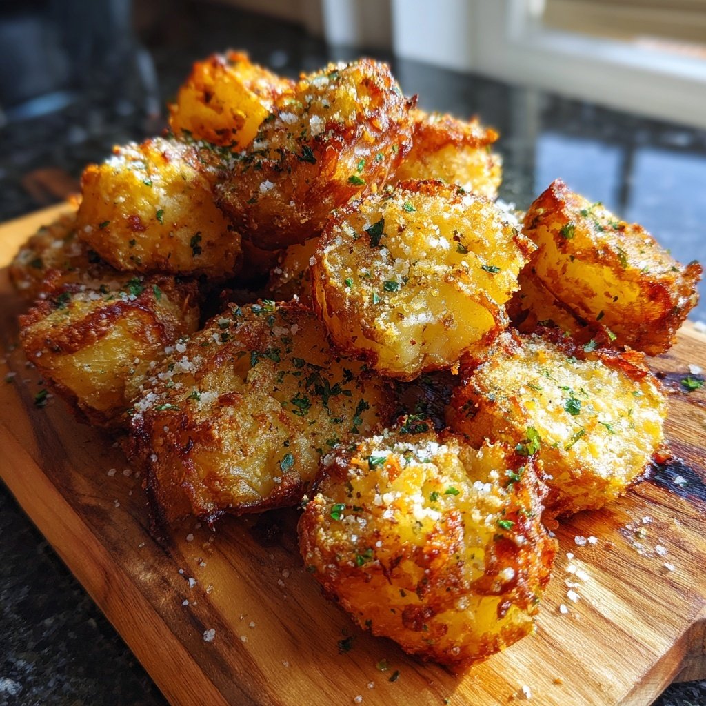 Garlic Parmesan Airfryer Potato Bites