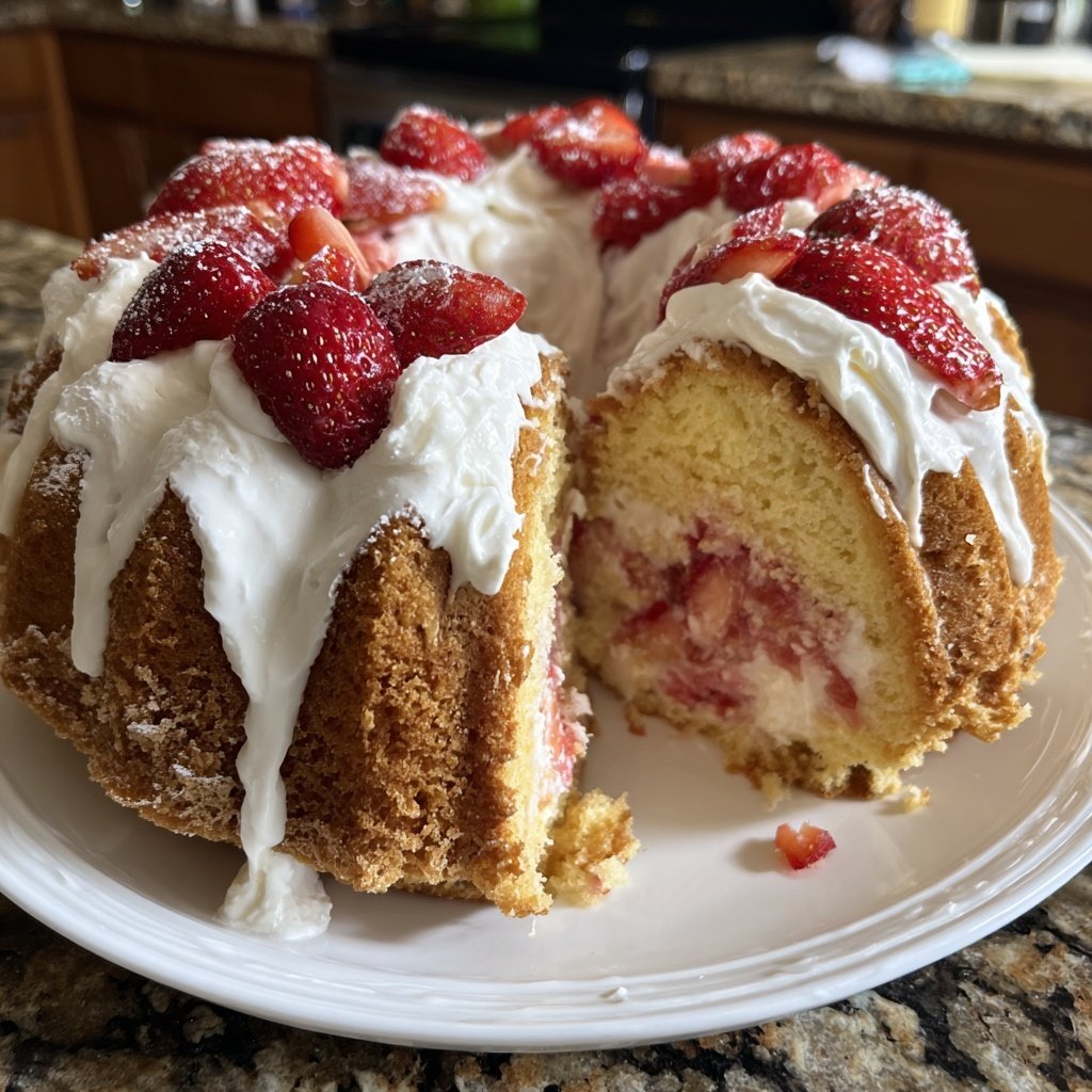 Strawberry Shortcake Bundt Cake