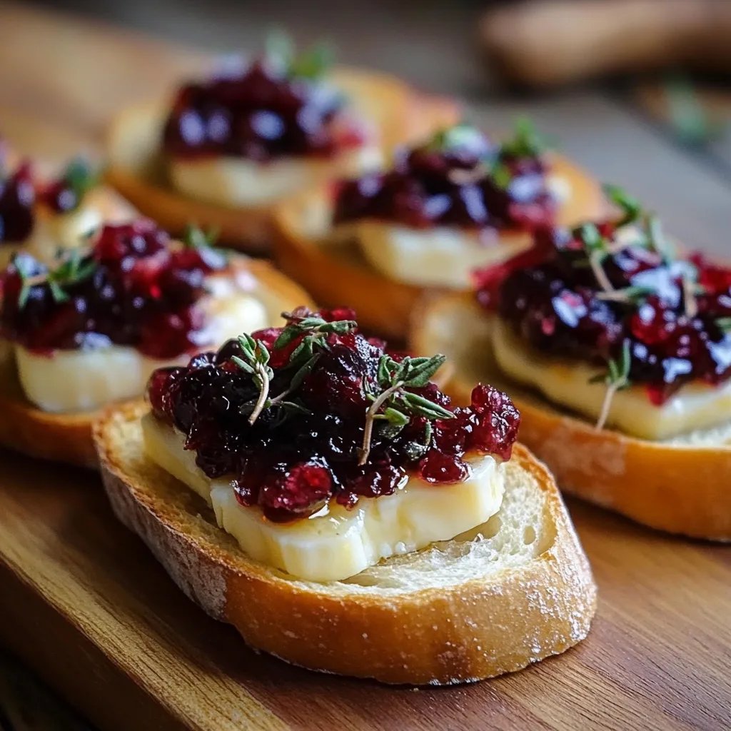 Cranberry and Brie Crostini