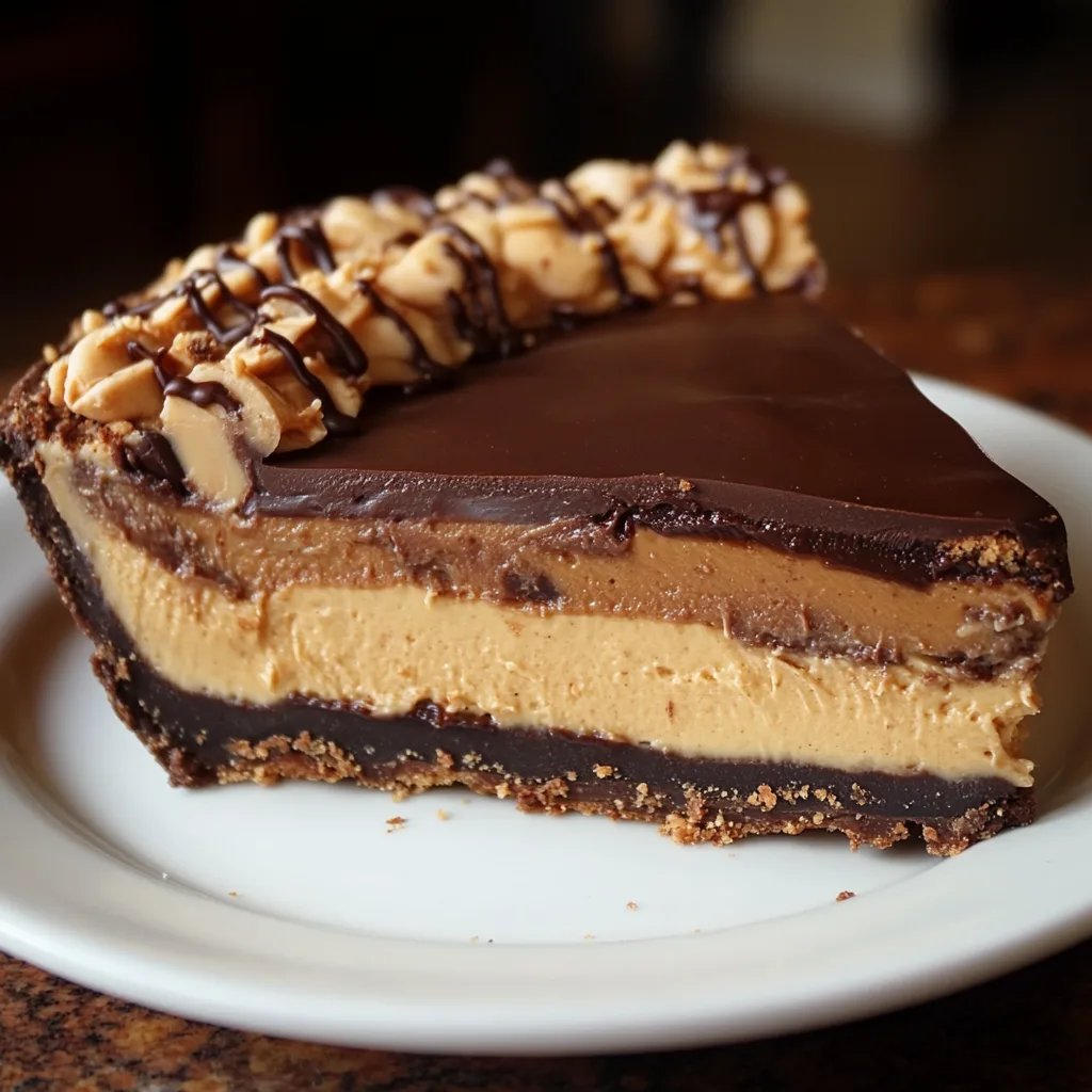 Decadent Layered Chocolate and Peanut Butter Pie