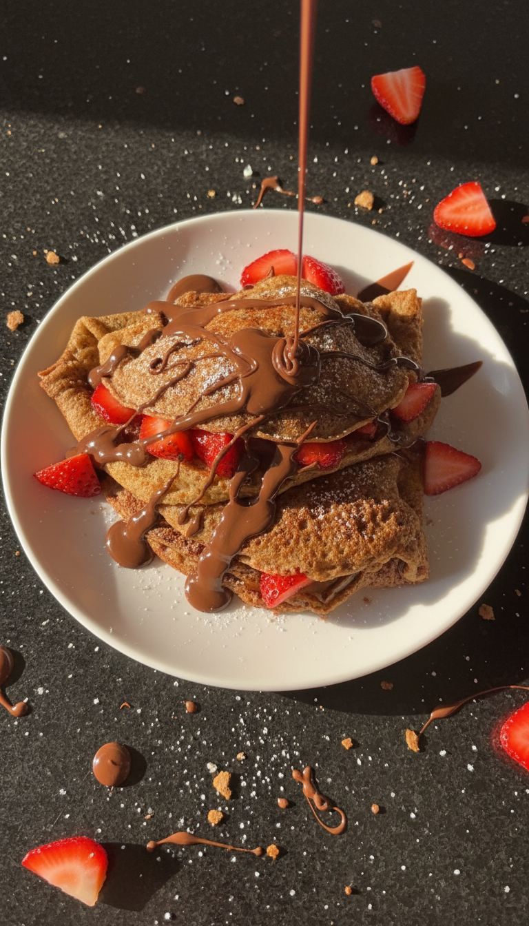 Chocolate Strawberry Crêpes