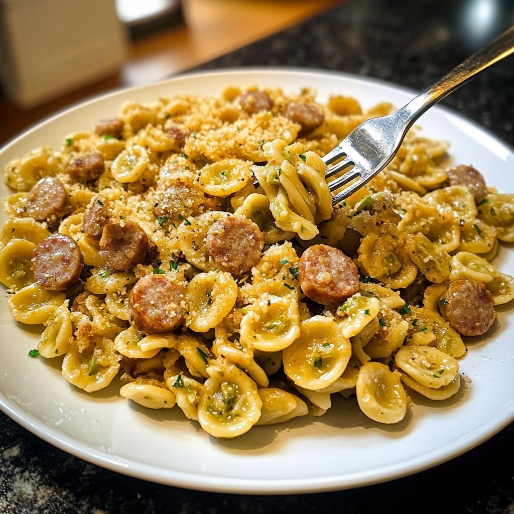 Sausage and Leek Orecchiette