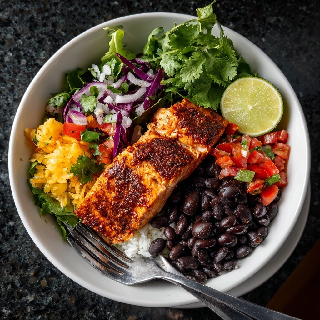 Chipotle Salmon and Black Bean Bowl