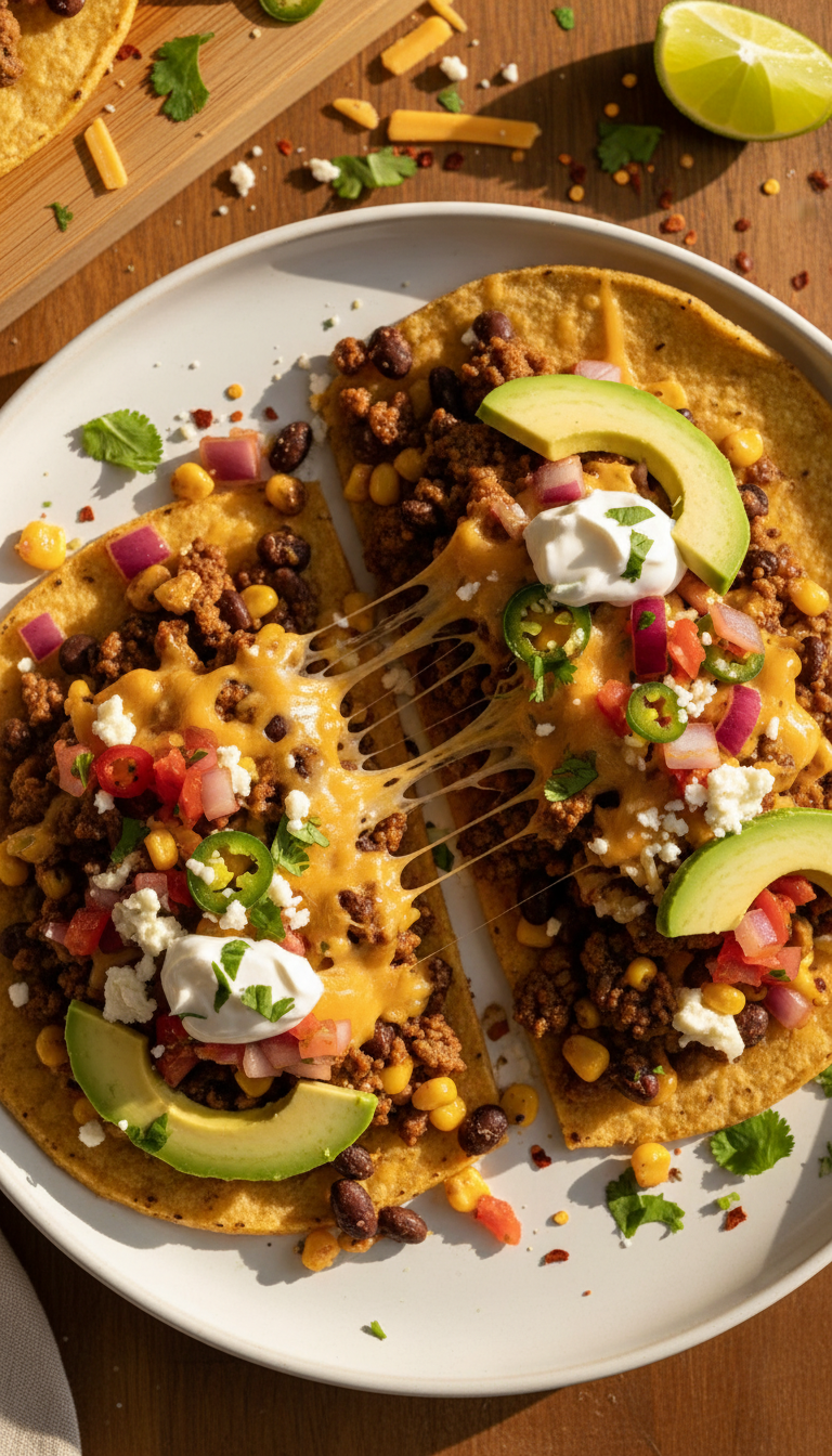 Zesty Beef and Black Bean Tacos