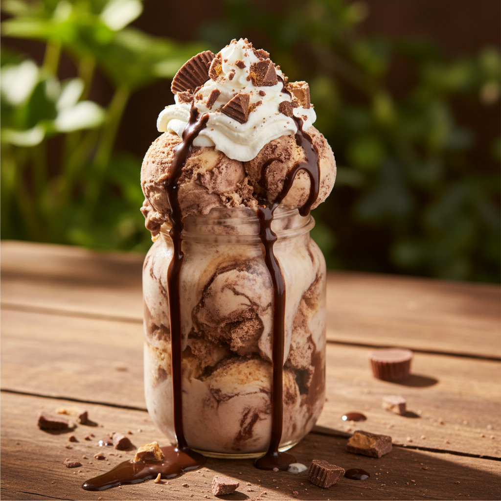 Unique Reese's Ice Cream Float